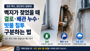벽지 손상 원인 구분하기